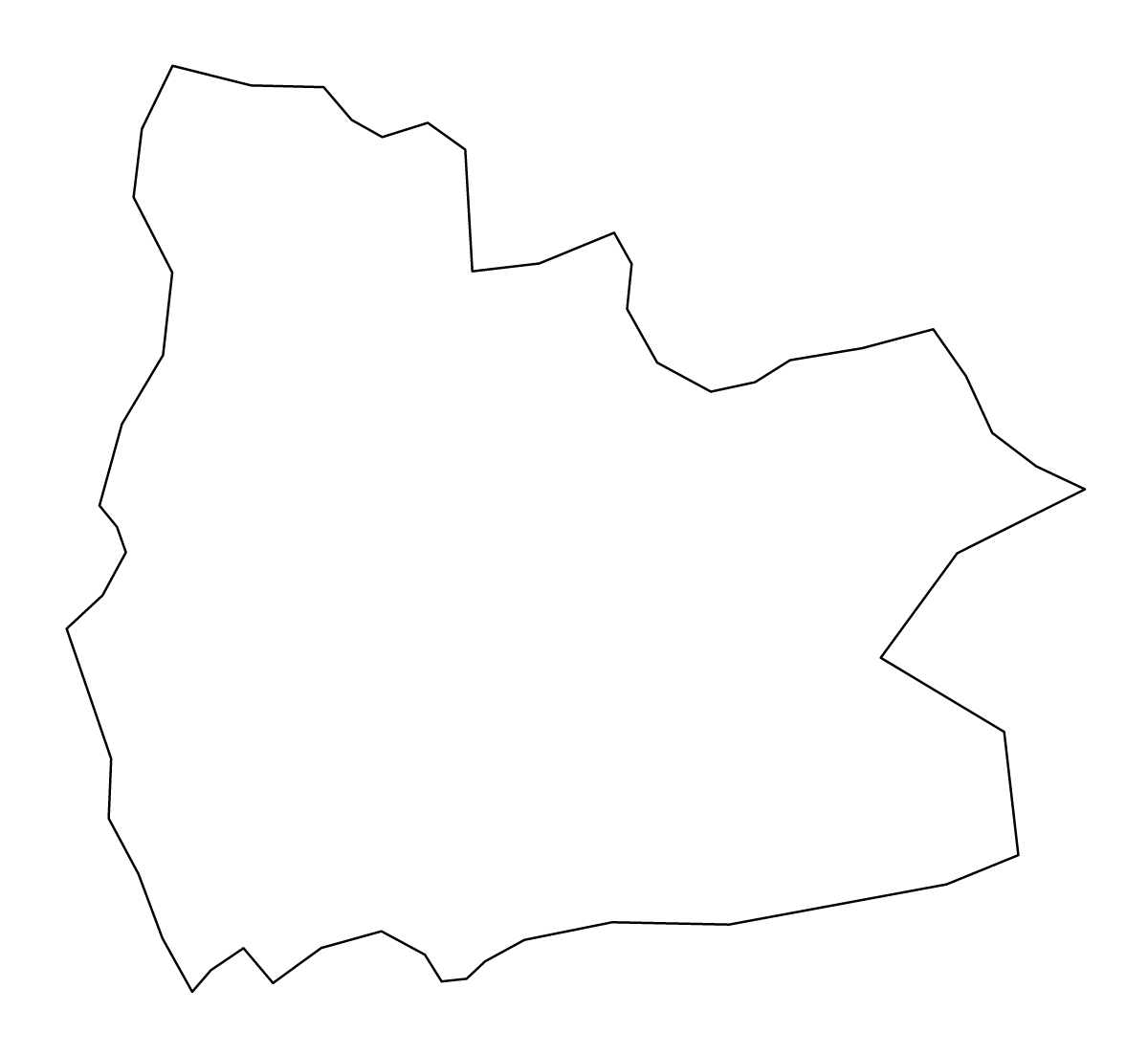 Mapa de contorno de Muramvya, Burundi.