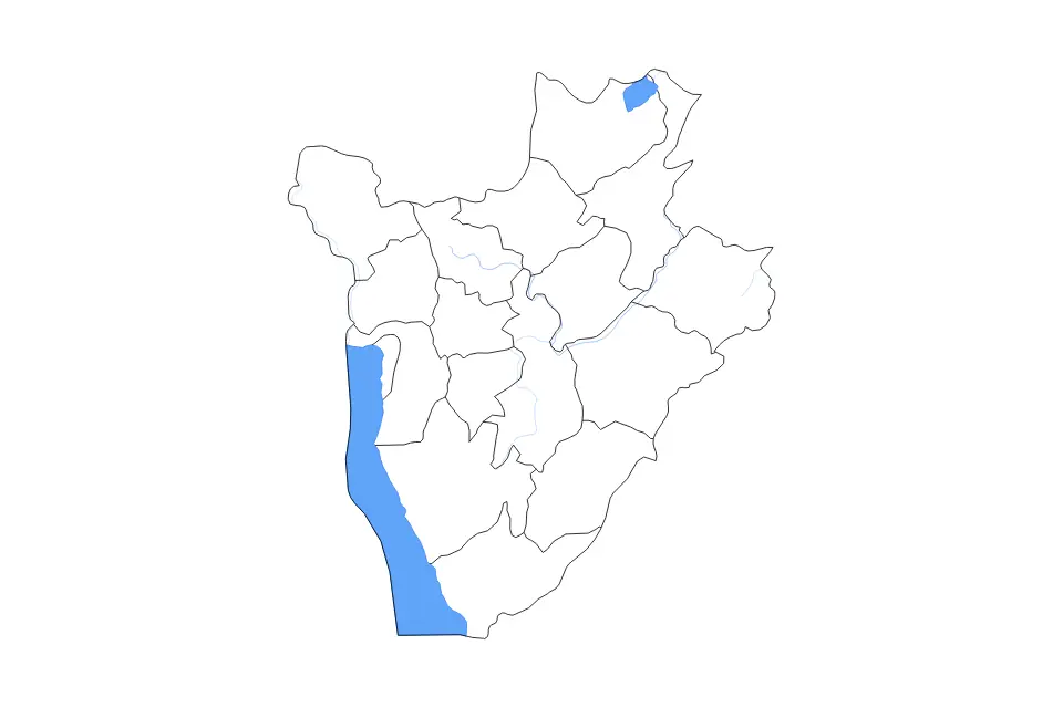 Burundi outline map preview