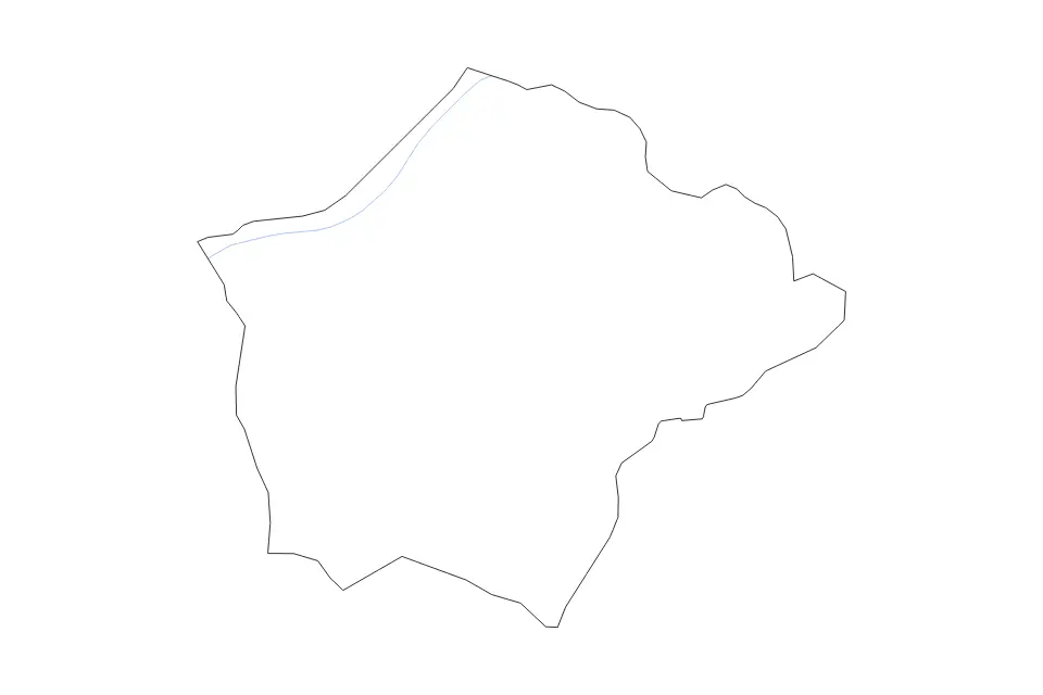 Carte de Ruyigi, Burundi de type contour et rivières pour Afrique, montrant contour et rivières avec des limites nettes.