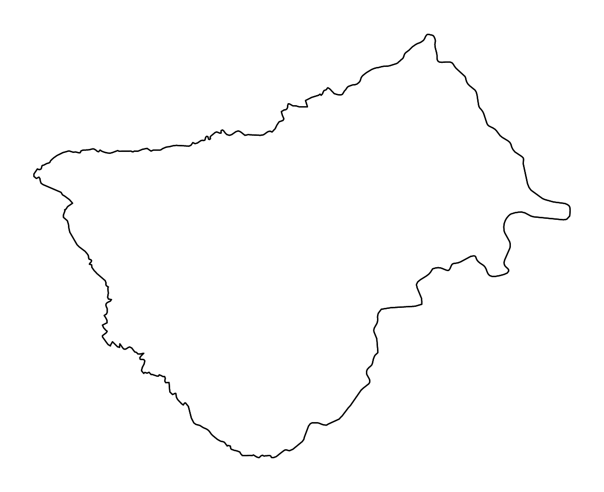 Mapa de contorno de Bamingui-Bangoran Prefecture, Central African Republic con ríos.