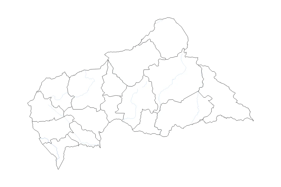 Vista previa del mapa de contorno de Central African Republic