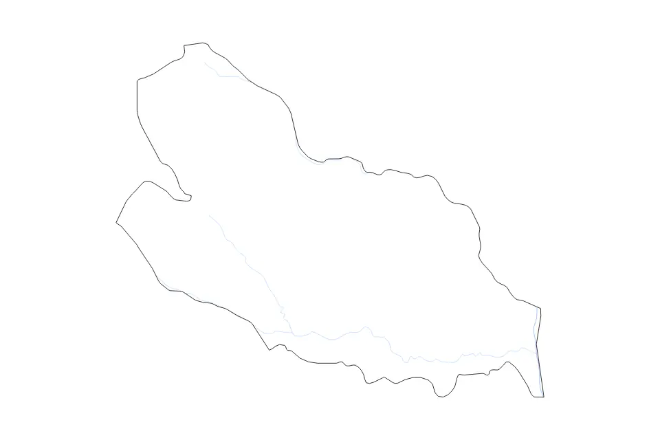 Mapa de Lobaye Prefecture, Central African Republic de tipo contorno y ríos para África, con contorno y ríos con límites limpios.