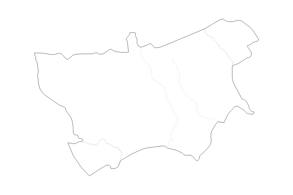 Mapa de Mambéré-Kadéï, Central African Republic de tipo contorno y ríos para África, con contorno y ríos con límites limpios.