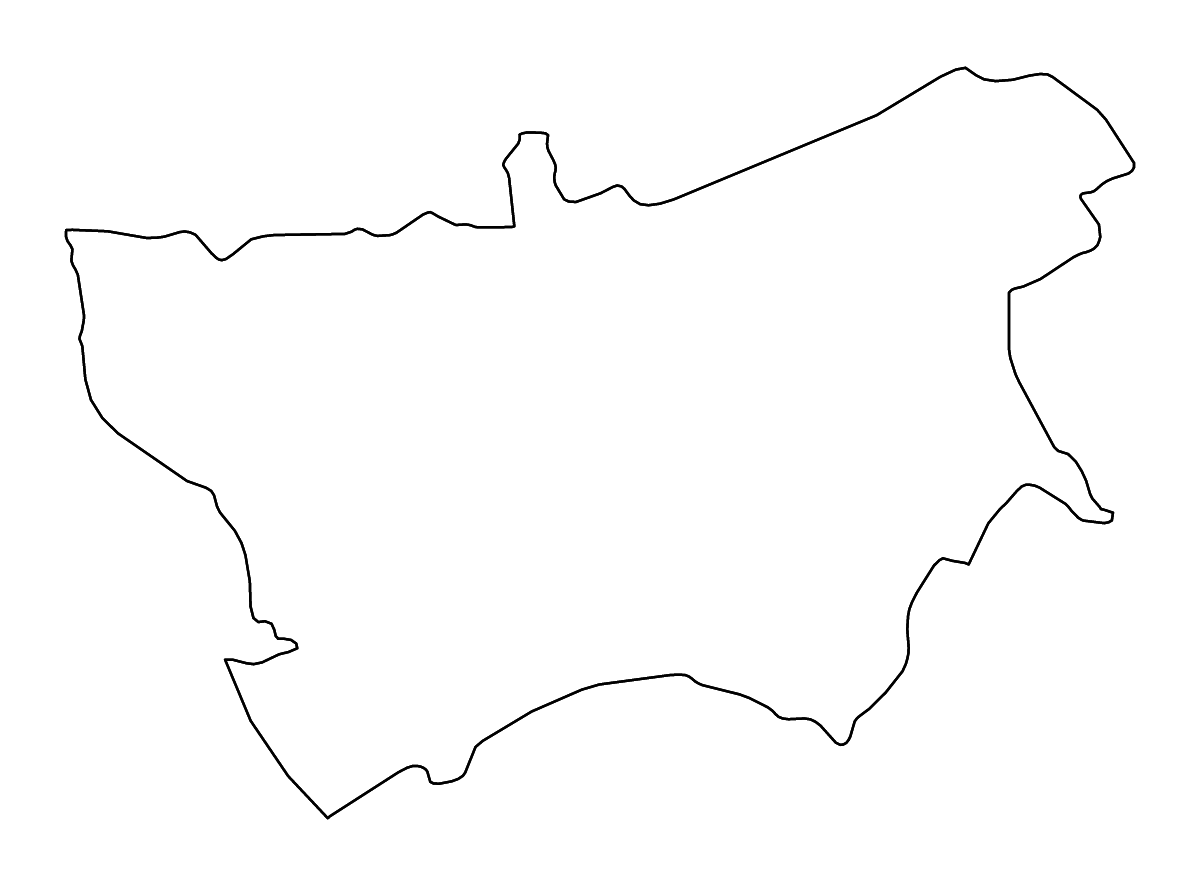 Mapa de contorno de Mambéré-Kadéï, Central African Republic con ríos.