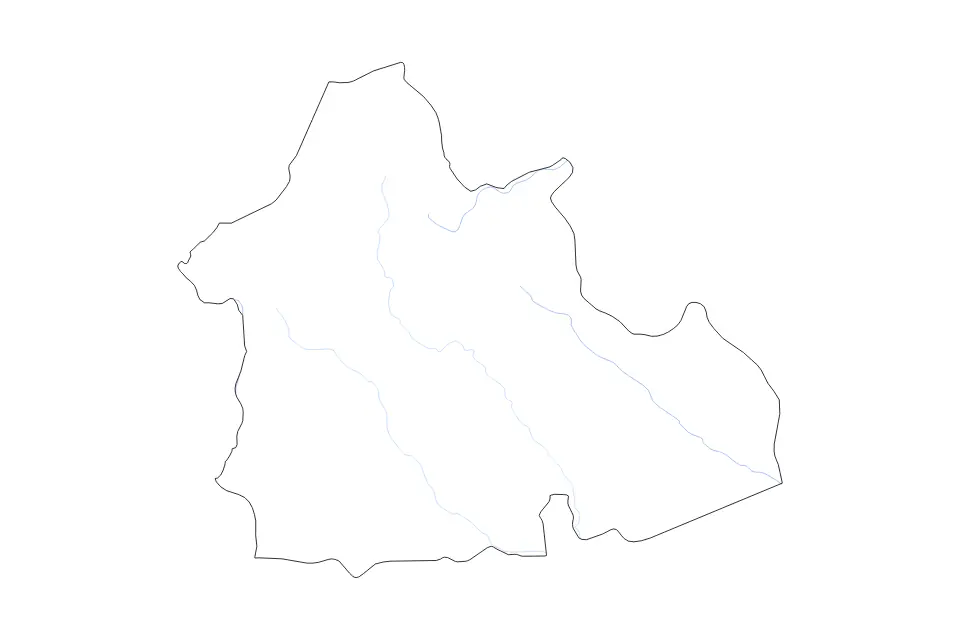 Carte de Nana-Mambéré Prefecture, Central African Republic de type contour et rivières pour Afrique, montrant contour et rivières avec des limites nettes.