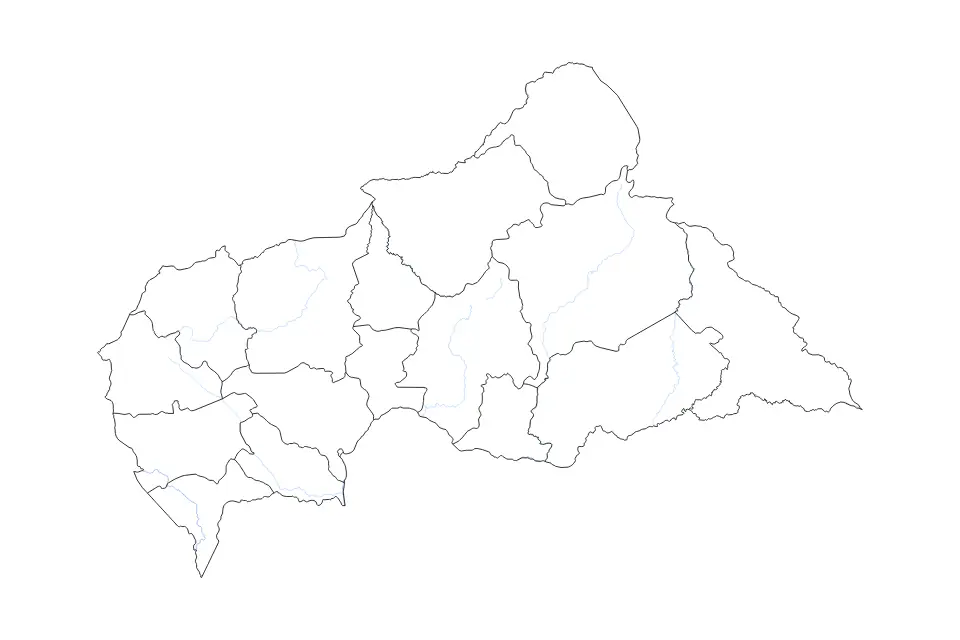 Central African Republic outline map preview