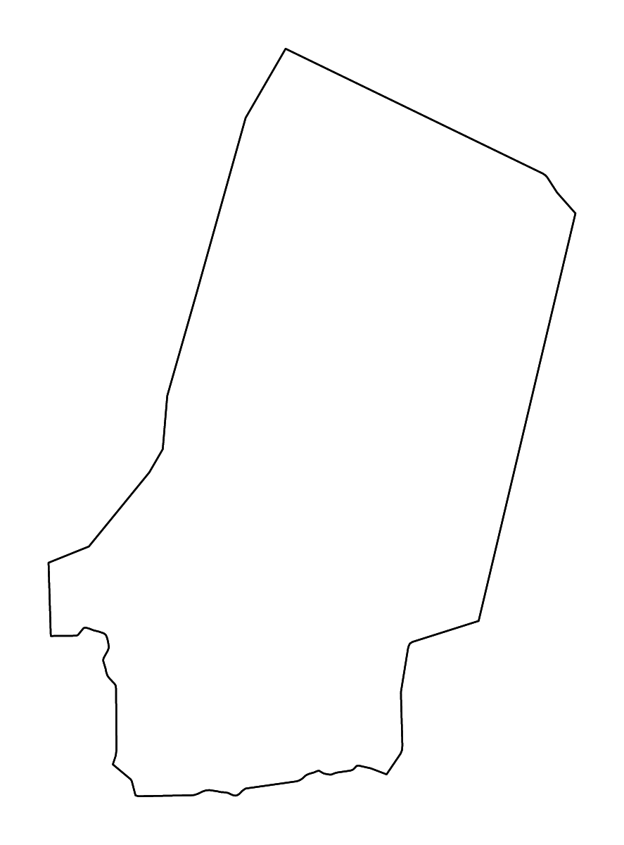 Mapa de contorno de Bahr el Gazel, Chad con ríos.