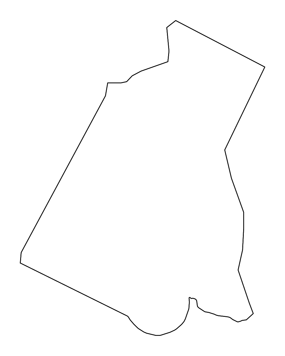 Mapa de contorno de Borkou, Chad con ríos.
