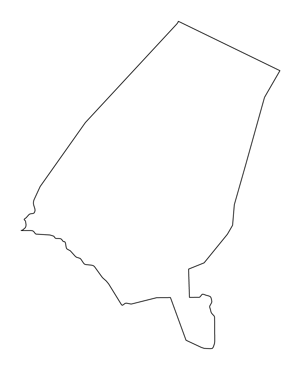 Mapa de contorno de Kanem, Chad.