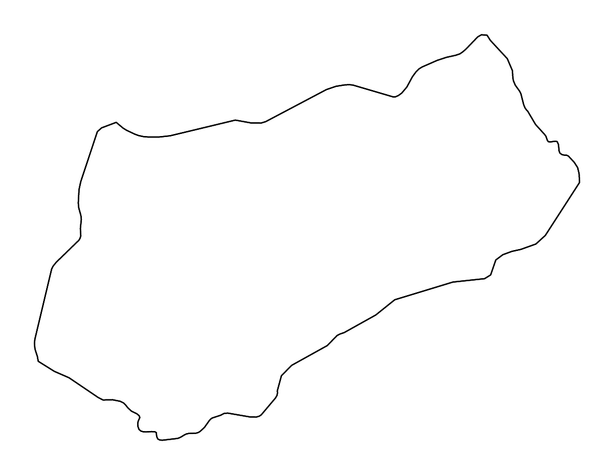 Mapa de contorno de Logone Occidental, Chad con ríos.