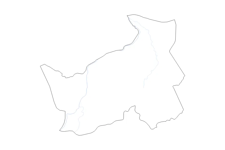 Mapa de Logone Oriental, Chad de tipo contorno y ríos para África, con contorno y ríos con límites limpios.