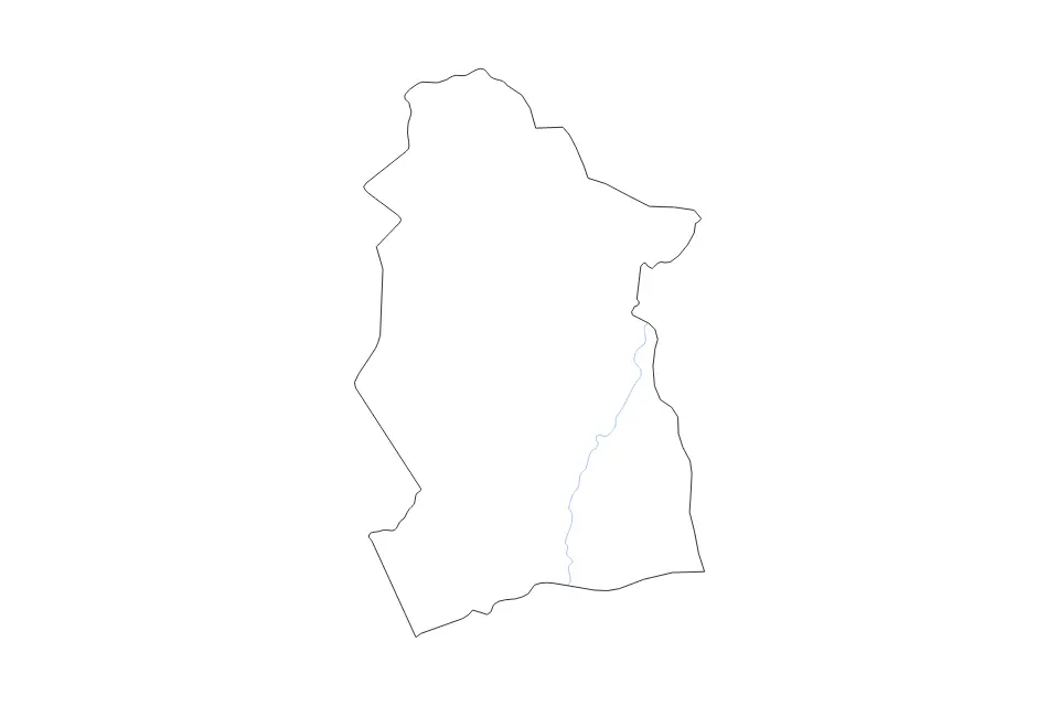 Mapa de Mandoul, Chad de tipo contorno y ríos para África, con contorno y ríos con límites limpios.