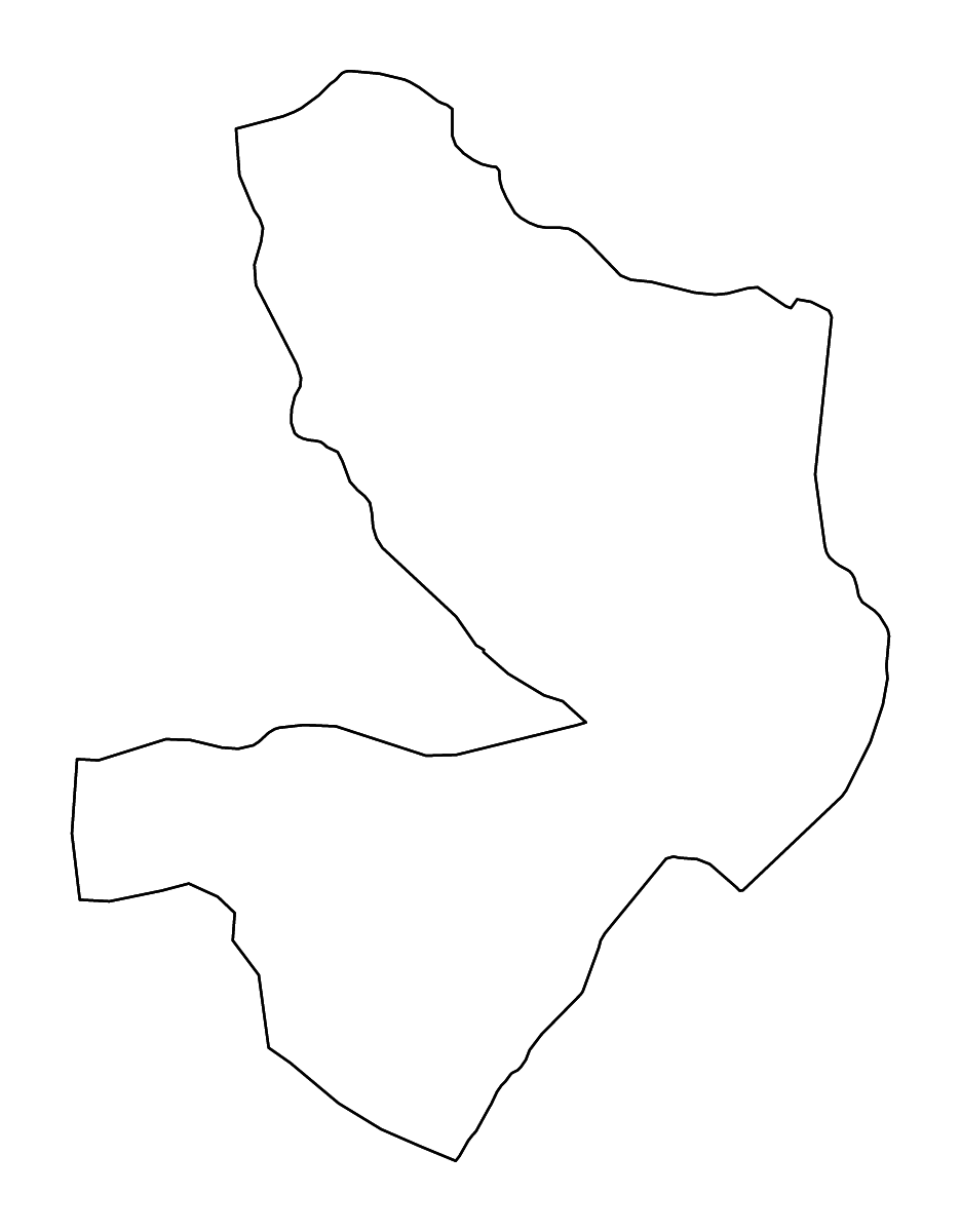 Mapa de contorno de Mayo-Kebbi Est, Chad con ríos.