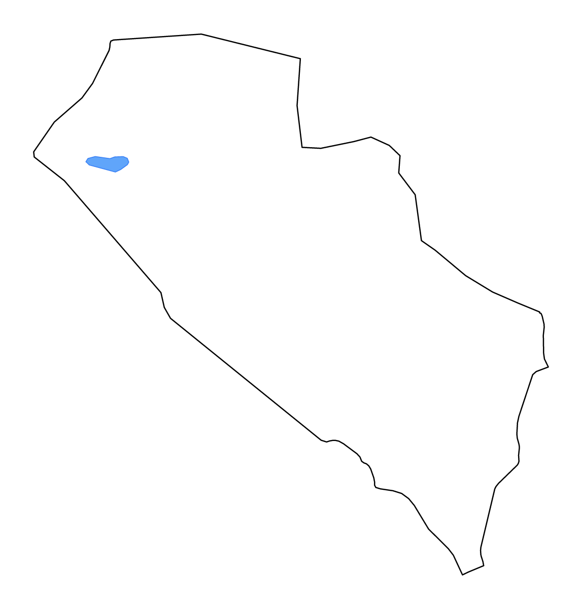 Carte de contour de Mayo-Kebbi Ouest, Chad avec lacs et rivières.