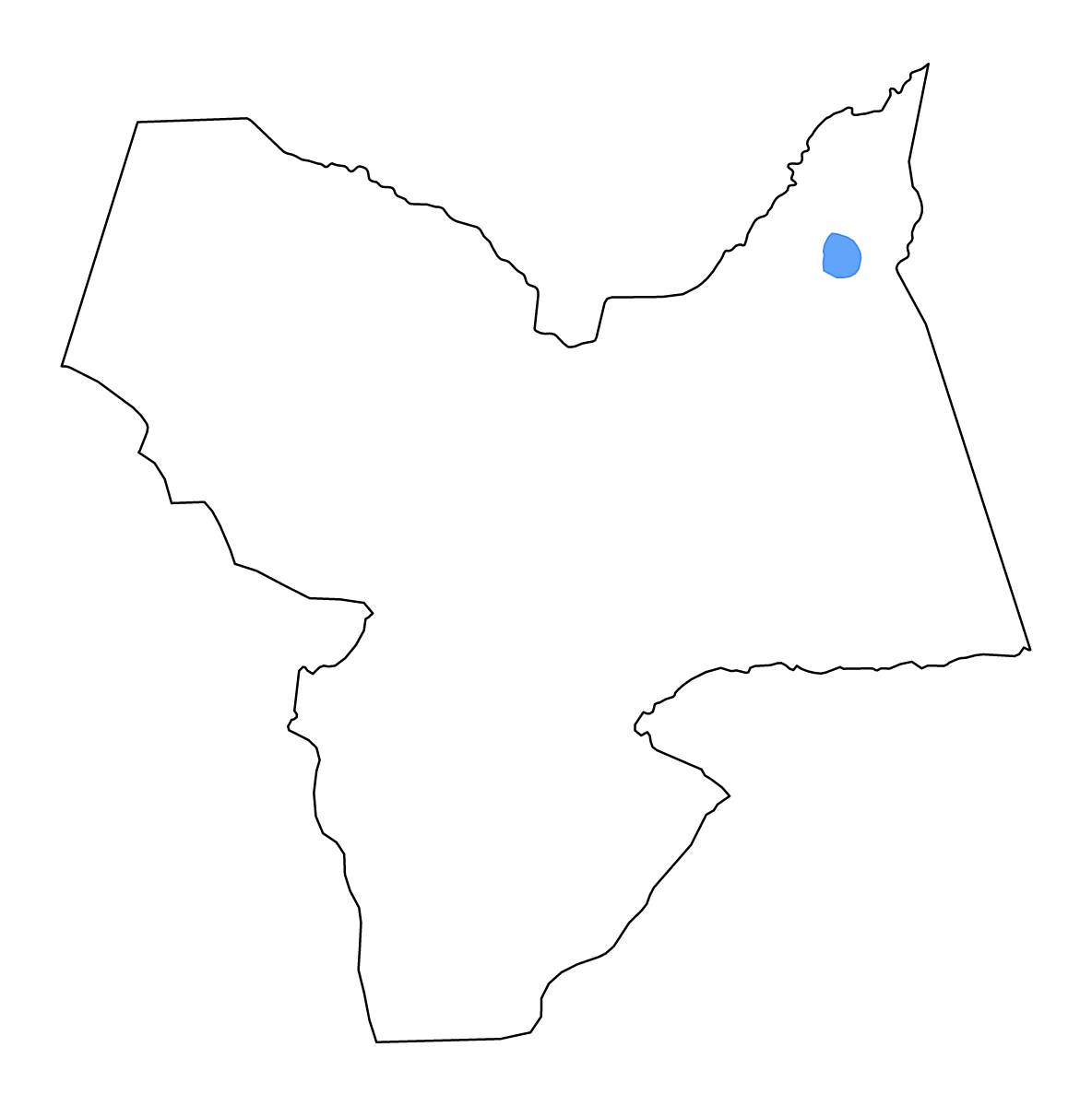 Carte de contour de Moyen-Chari, Chad avec lacs et rivières.