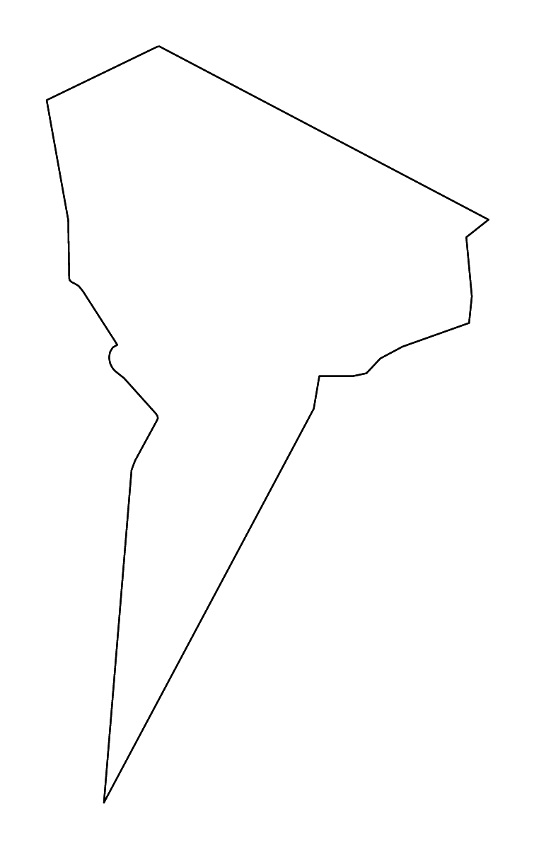 Mapa de contorno de Tibesti, Chad con ríos.