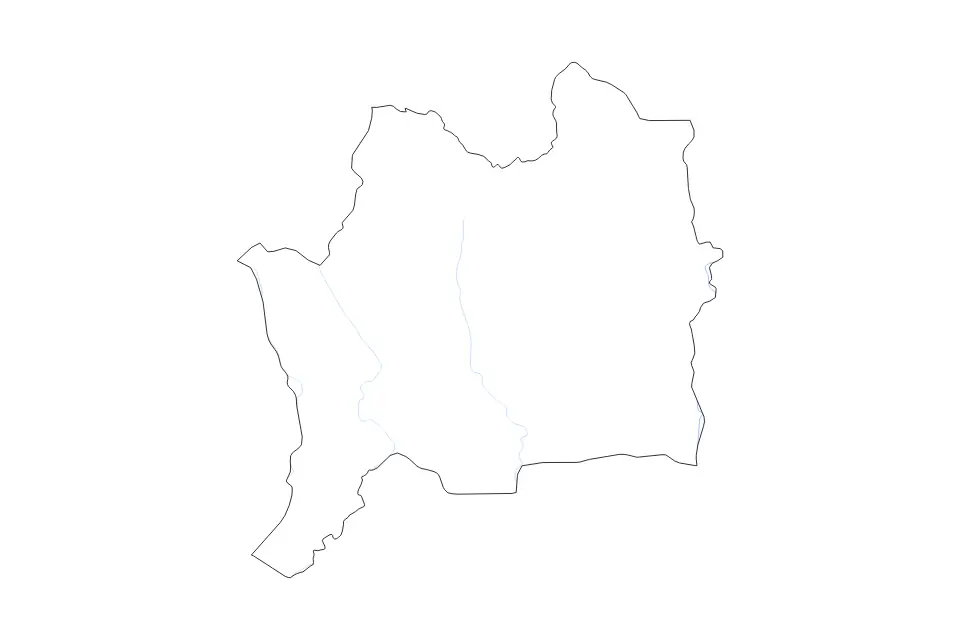 Dix-Huit Montagnes outline map preview