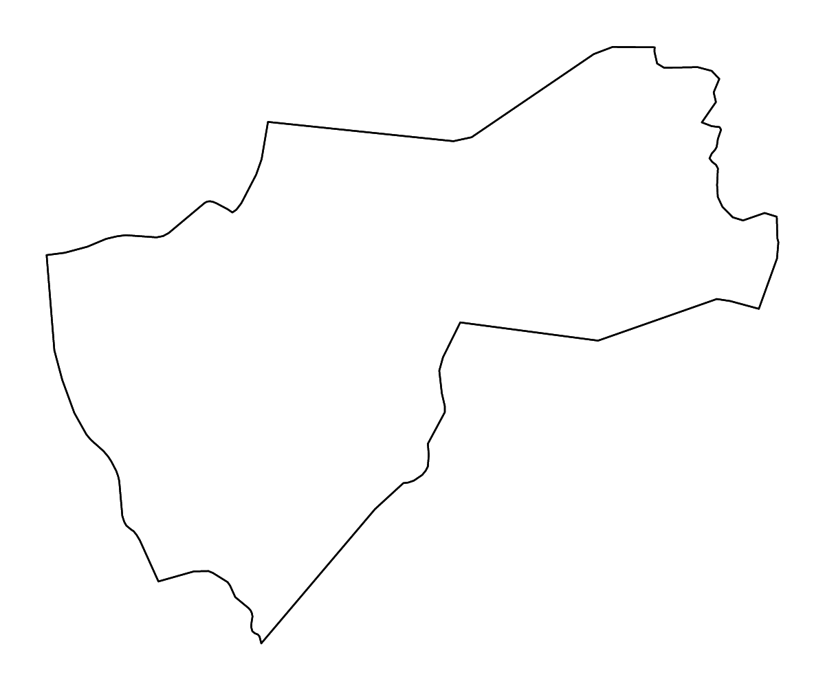 Outline map of Fromager, Côte d'Ivoire with rivers.
