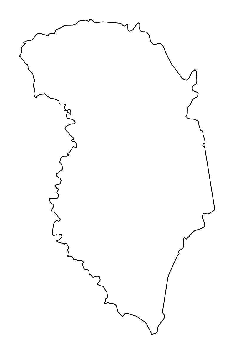Mapa de contorno de Zanzan, Côte d'Ivoire con ríos.
