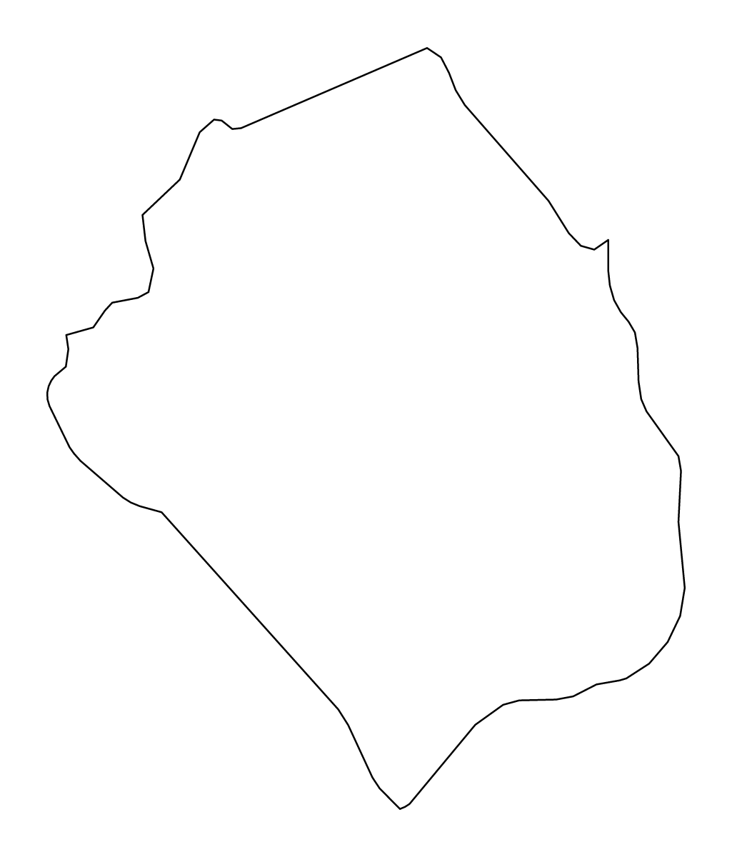 Mapa de contorno de Obock, Djibouti.