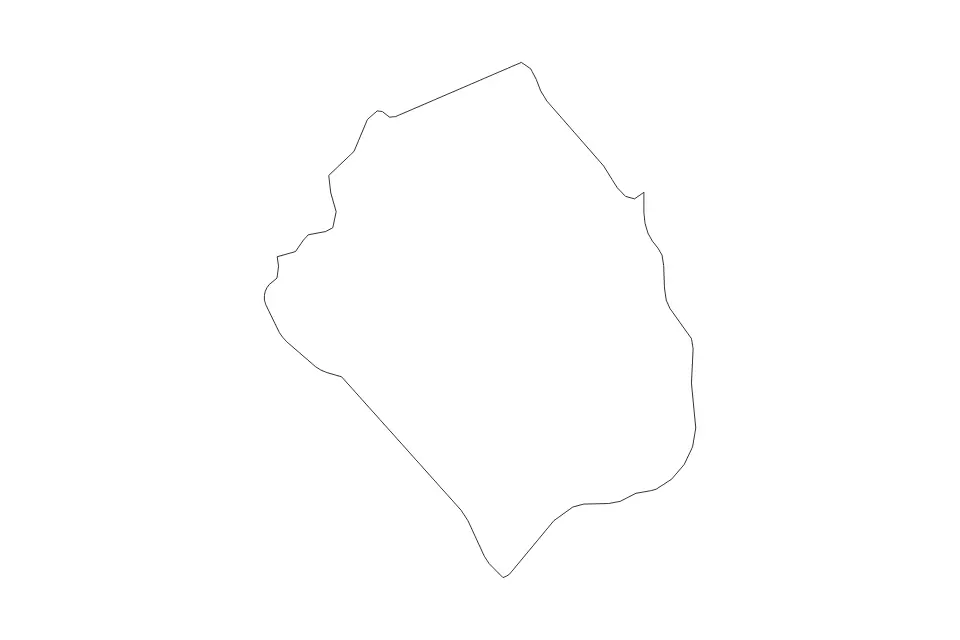 Mapa de Obock, Djibouti de tipo contorno para África, con contorno con límites limpios.