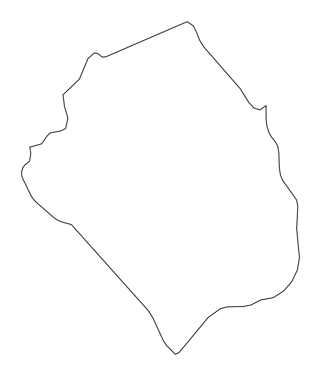 Mapa de contorno de Obock, Djibouti.