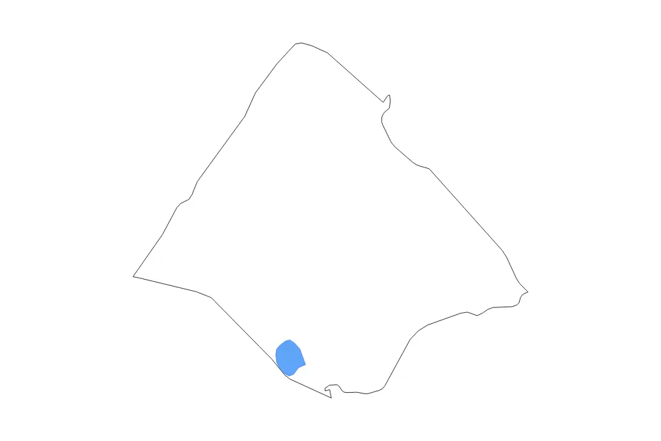 Outline map of Tadjourah, Djibouti with subdivision borders and major lakes.