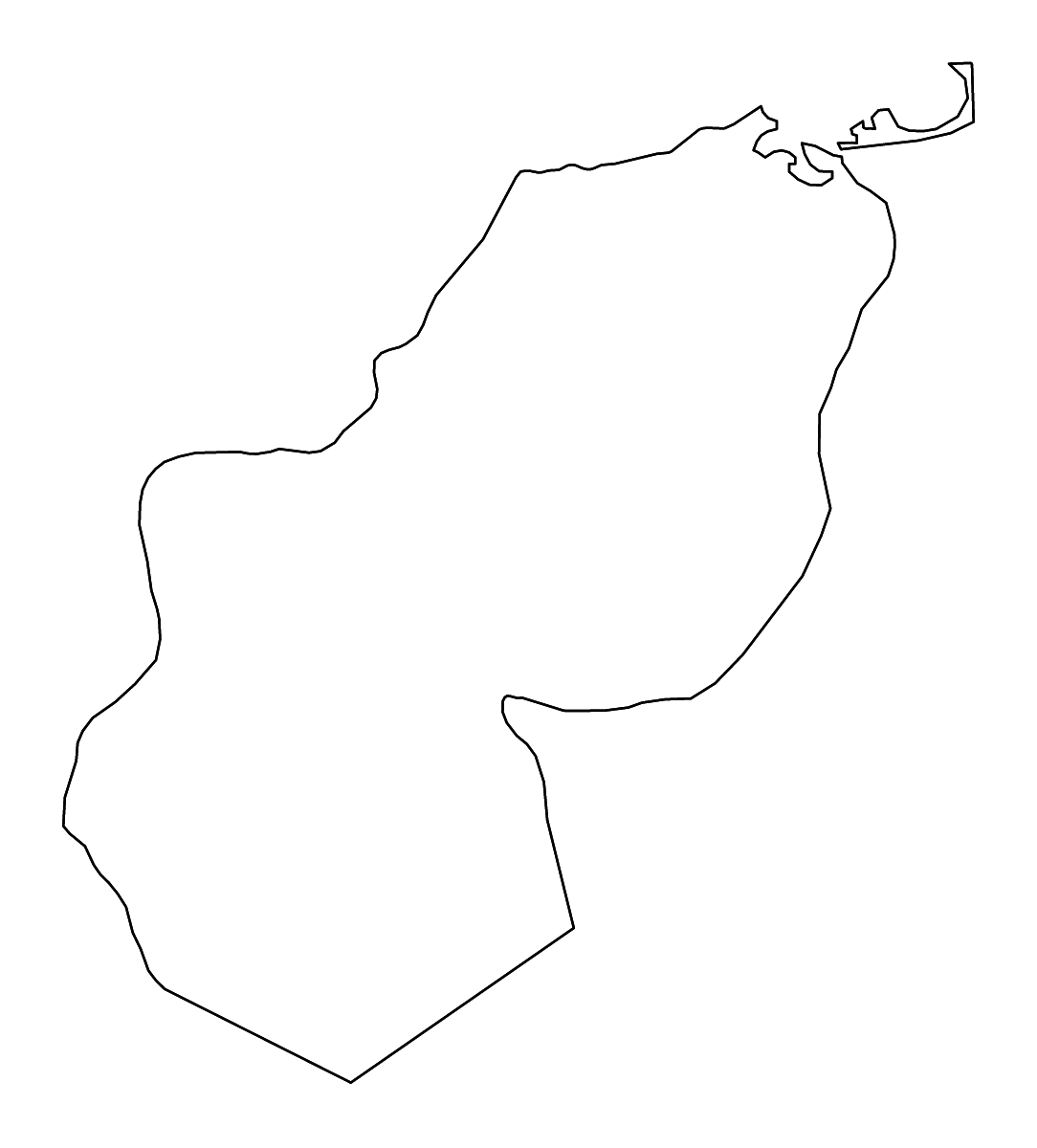 Mapa de contorno de Al Sharqia, Egypt con ríos.