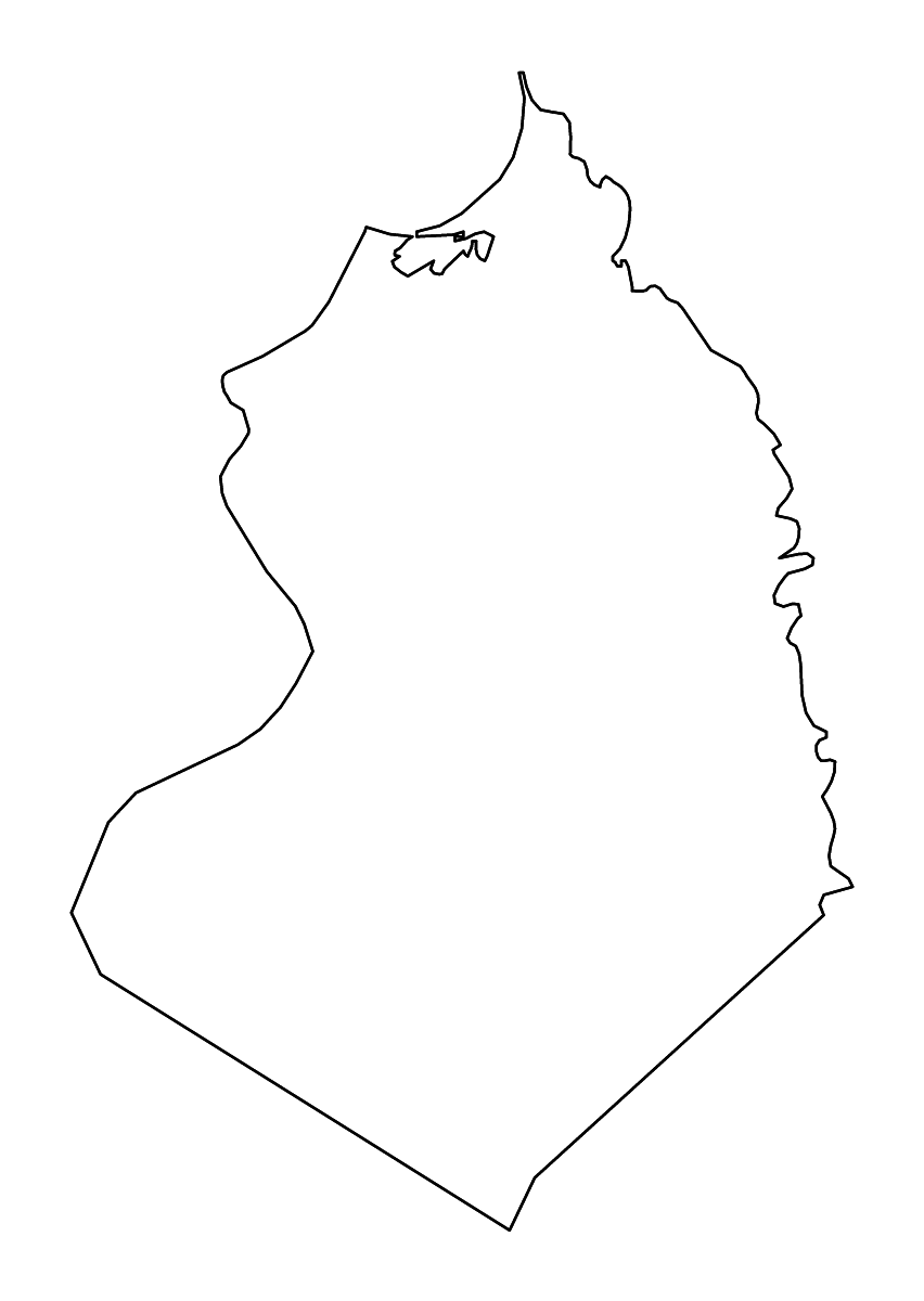 Mapa de contorno de Beheira, Egypt con ríos.