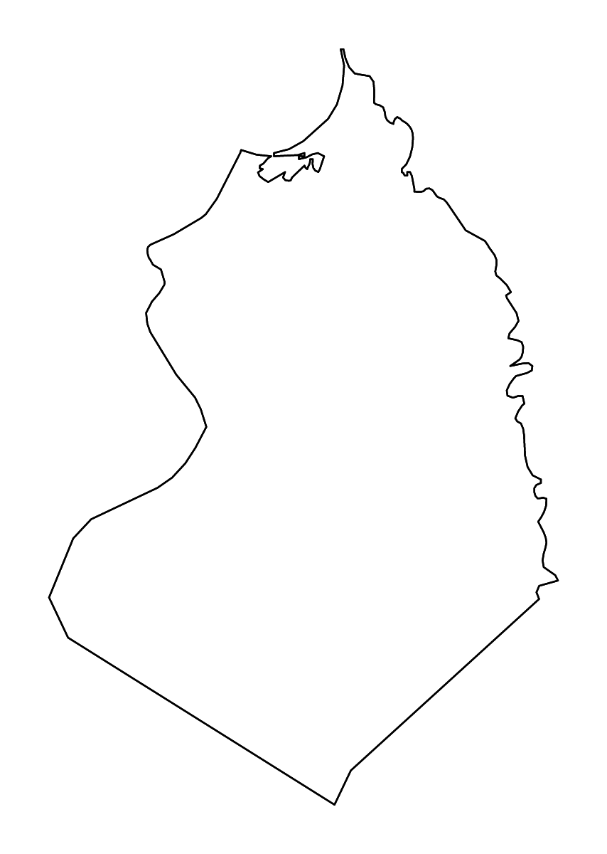 Mapa de contorno de Beheira, Egypt con ríos.