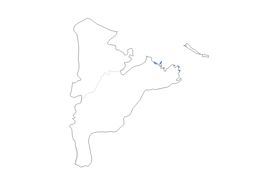 Outline map of Dakahlia Governorate, Egypt with subdivision borders and major lakes and rivers.
