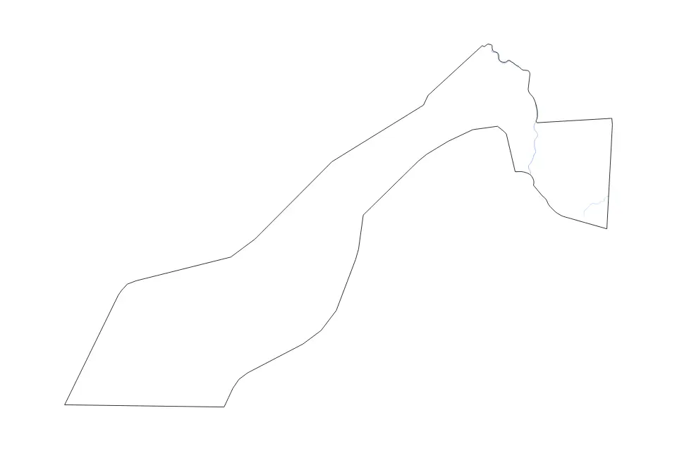 Mapa de Giza, Egypt de tipo contorno y ríos para África, con contorno y ríos con límites limpios.
