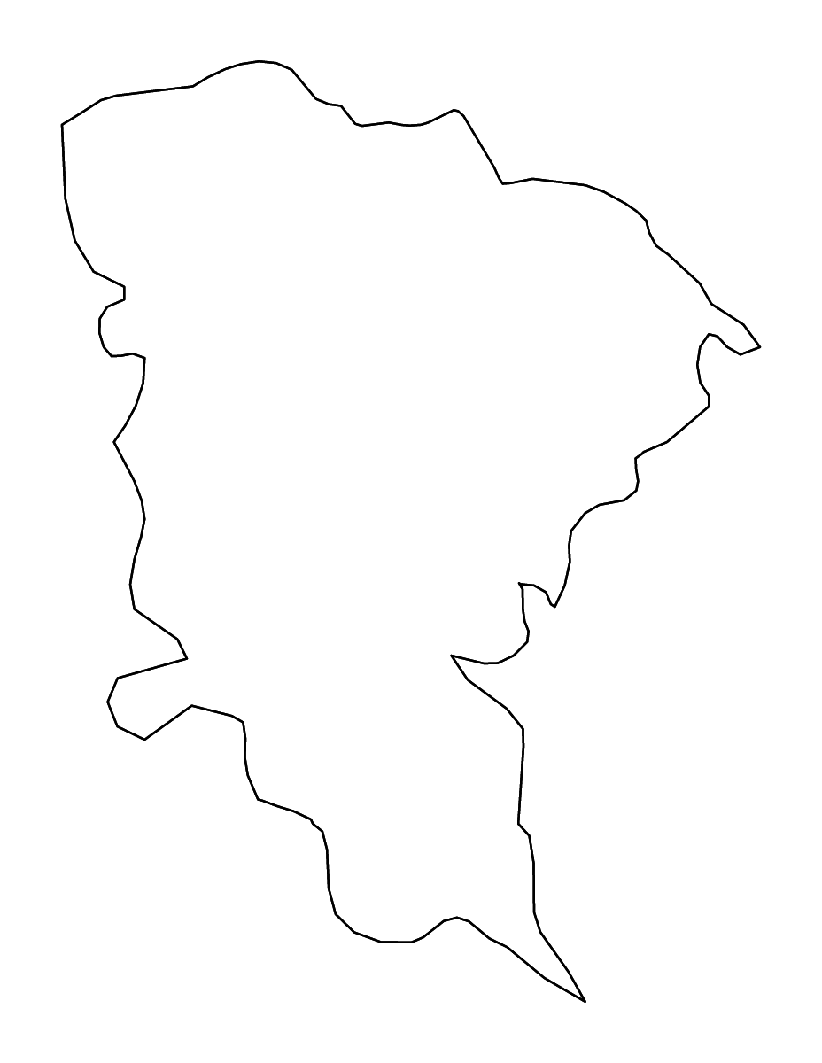 Mapa de contorno de Monufia, Egypt con ríos.