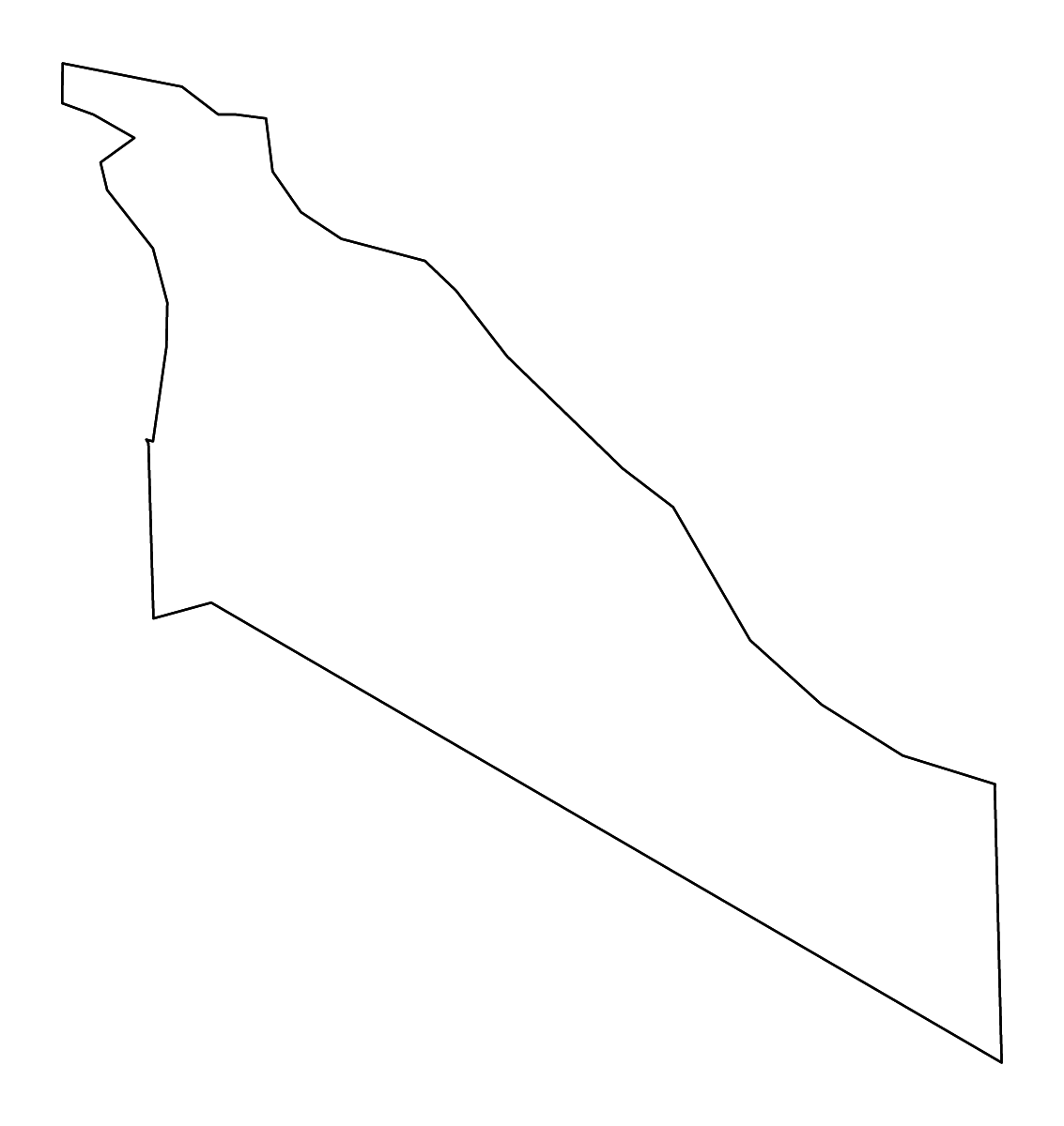 Mapa de contorno de Port Said, Egypt con ríos.
