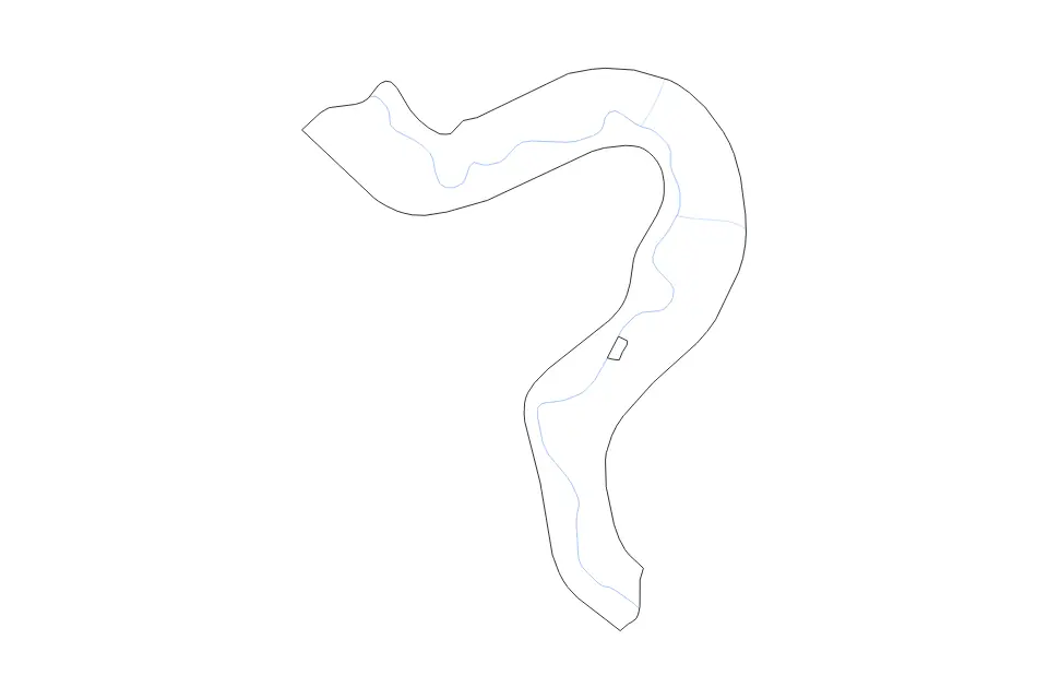 Outline map of Qena Governorate, Egypt with subdivision borders and rivers.