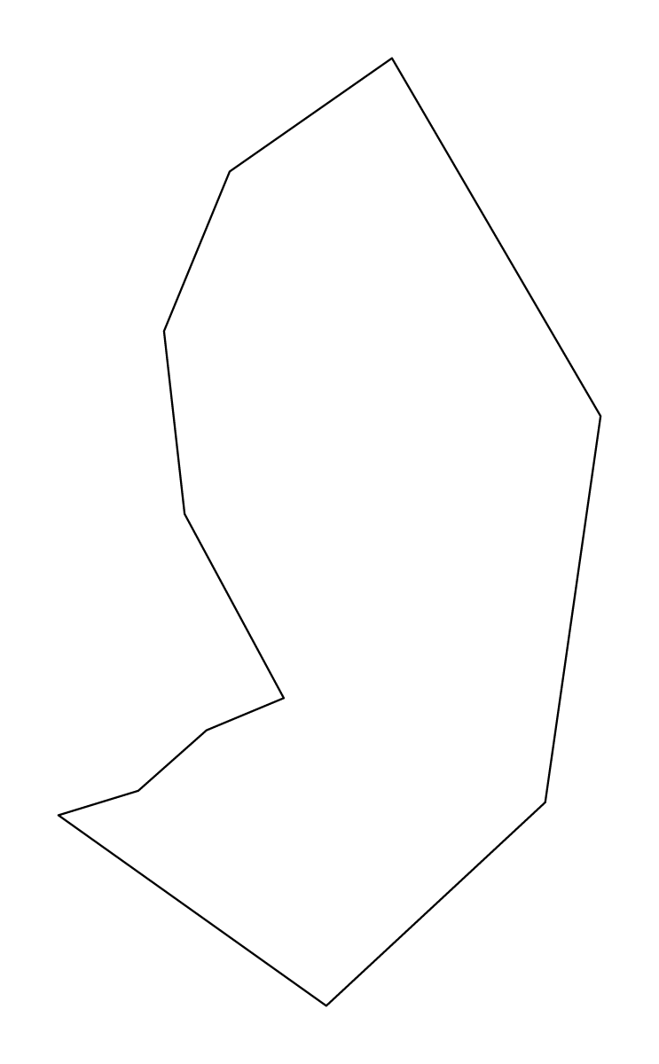 Outline map of Annobón, Equatorial Guinea.