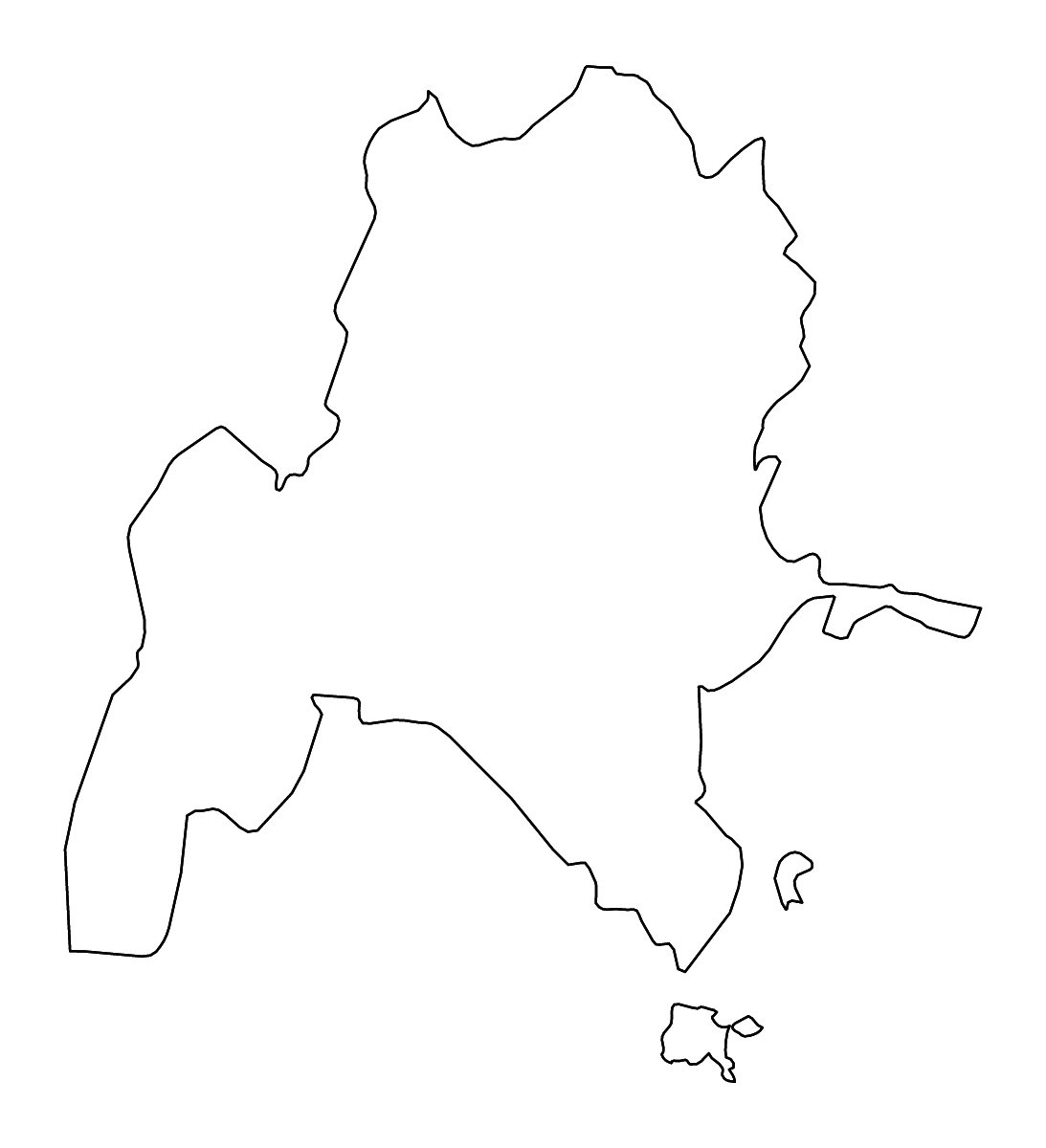 Mapa de contorno de Benishangul-Gumuz, Ethiopia con ríos.