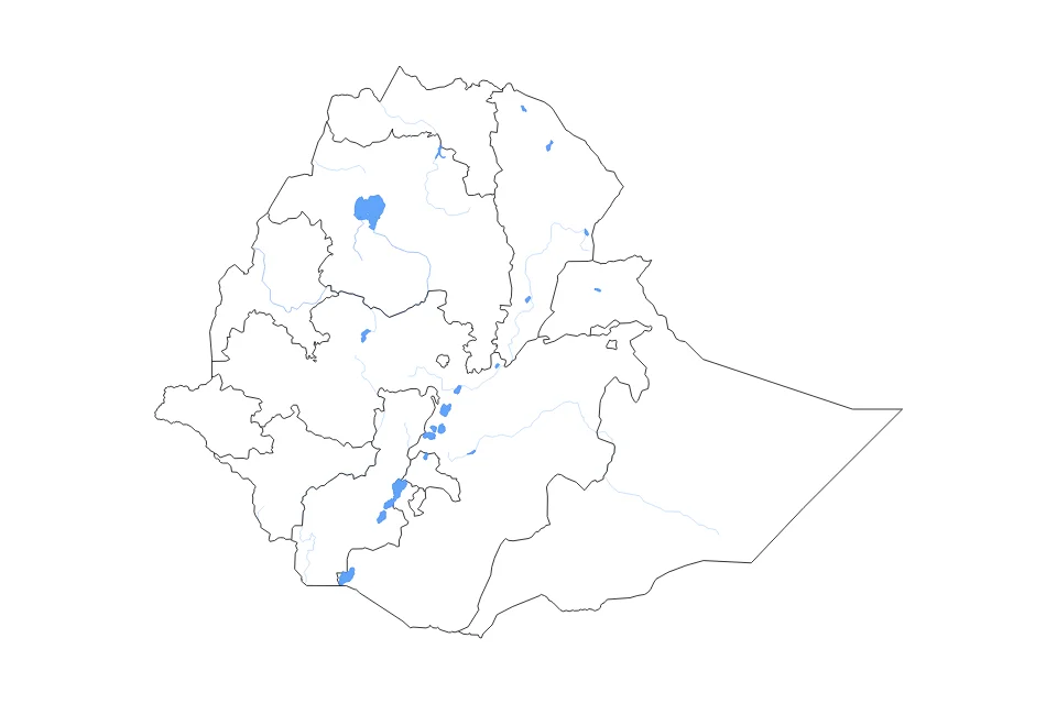 Vista previa del mapa de contorno de Ethiopia