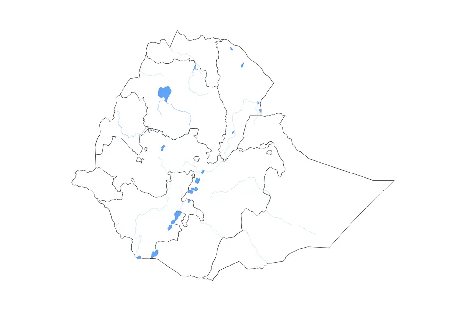 Ethiopia outline map preview