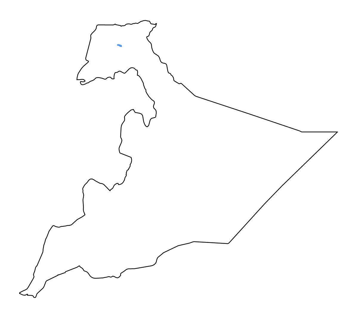 Carte de contour de Somali, Ethiopia avec lacs et rivières.