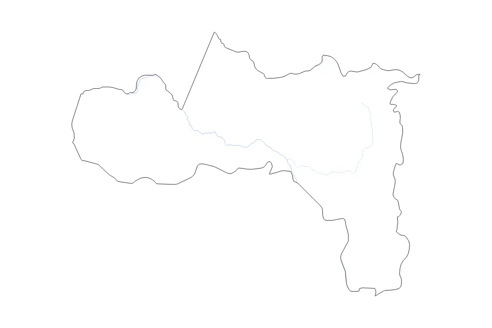 Carte de Tigray, Ethiopia de type contour et rivières pour Afrique, montrant contour et rivières avec des limites nettes.