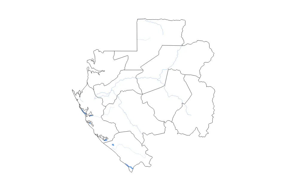 Gabon outline map preview