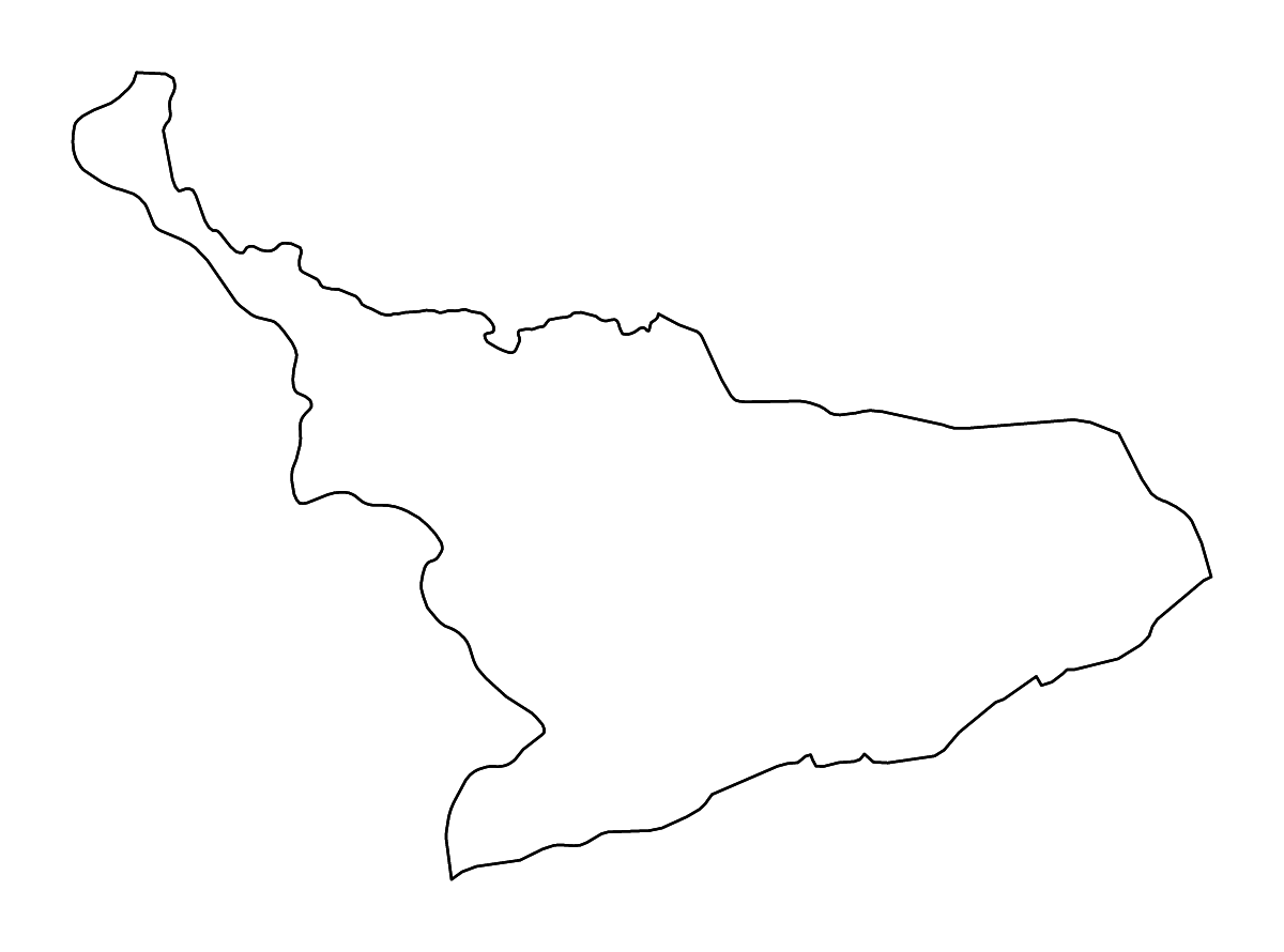 Mapa de contorno de Central, Ghana con ríos.