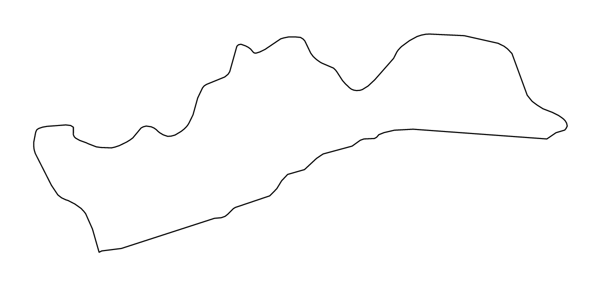 Mapa de contorno de Greater Accra, Ghana.