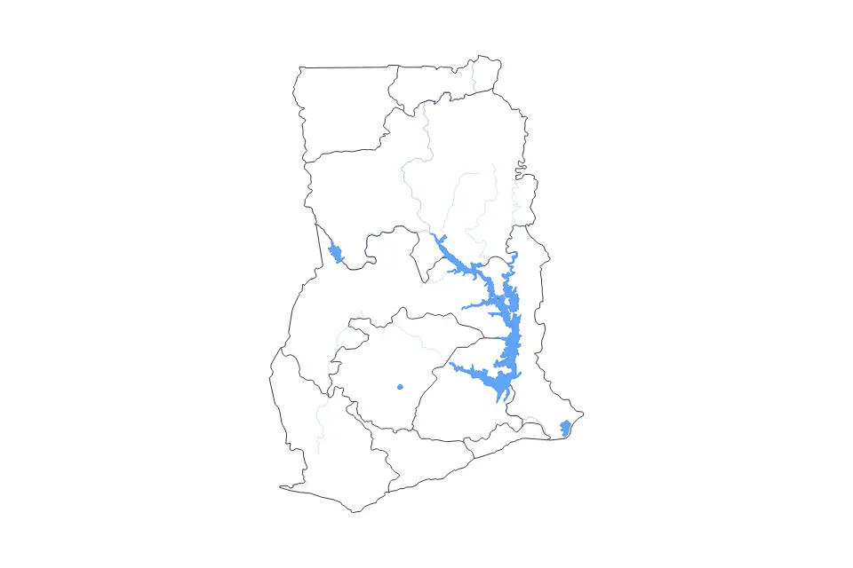 Ghana outline map preview