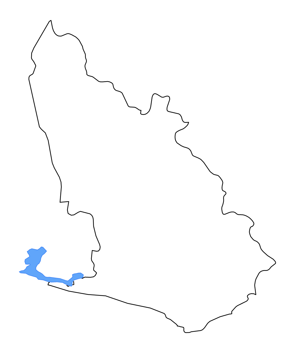 Carte de contour de Western, Ghana avec lacs et rivières.