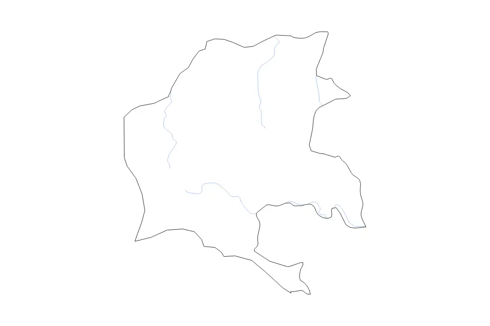 Beyla Prefecture outline map preview