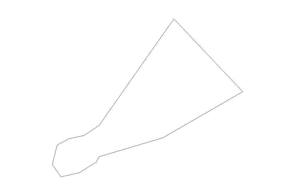 Outline map of Conakry Administrative Zone, Guinea with subdivision borders.
