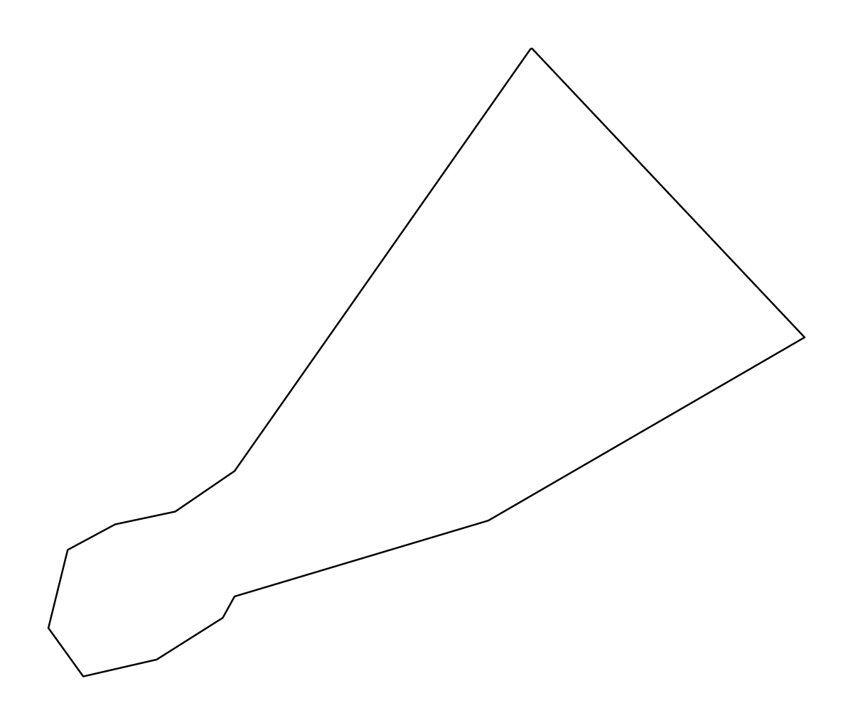 Mapa de contorno de Conakry, Guinea.