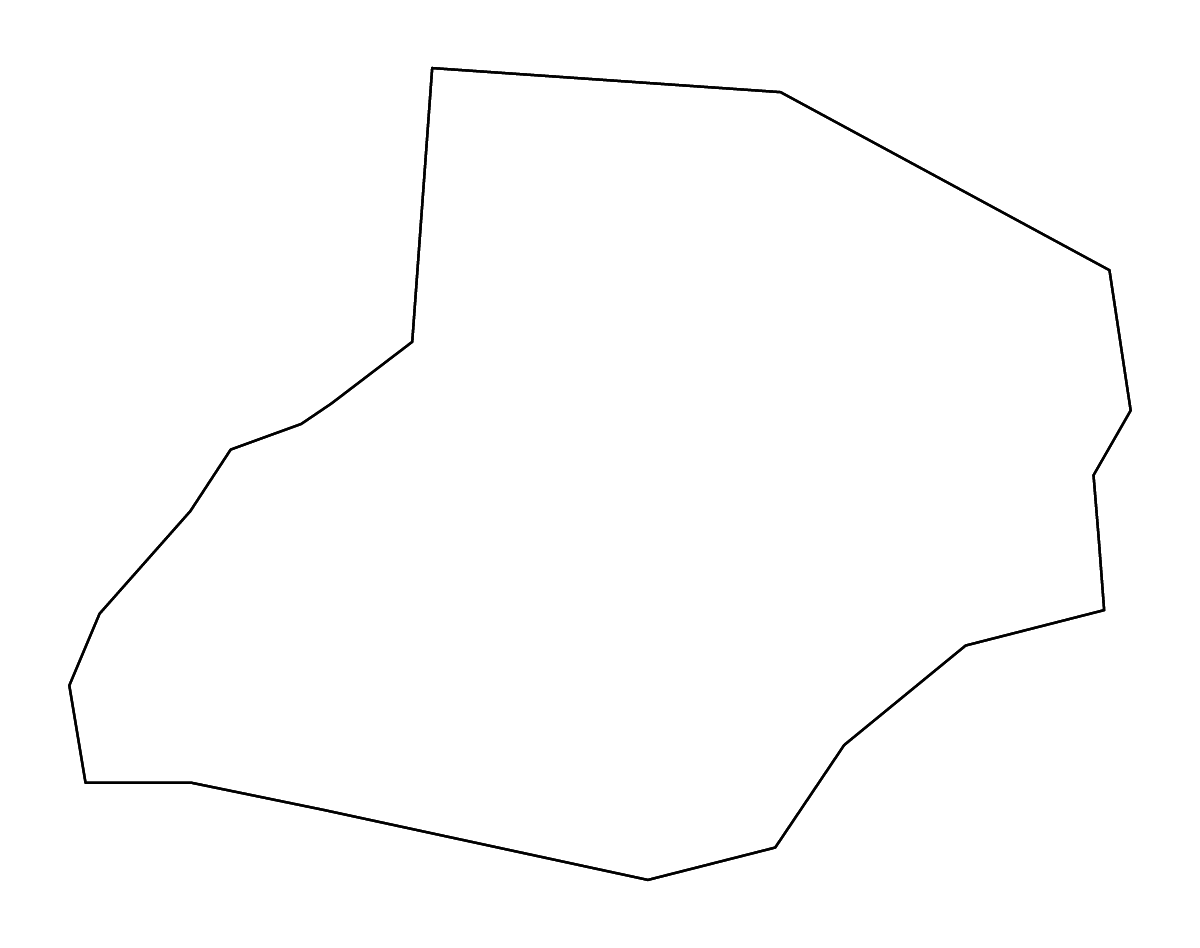 Mapa de contorno de Fria Prefecture, Guinea con ríos.
